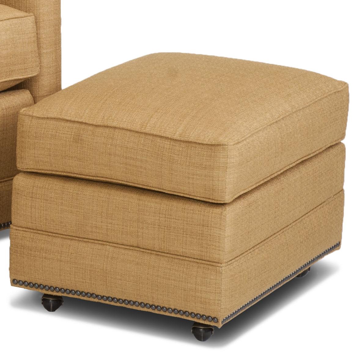Smith Brothers Accent Chairs and Ottomans SB 50040 Transitional Ottoman with Casters Wayside